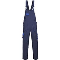 Portwest TX12 Contrast Bib & Brace Overall Navy XL (Regular Fit)