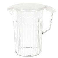 Clear Plastic Water Jug 1.4 Litre With Lid Dishwasher Safe – Dishwasher Friendly, Works With Cold Drinks, Resistant To Breakages and Chips & Suitable For Outside (PC64CW)