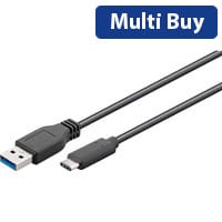 Microconnect USB 3.2 Gen 1 USB-C to USB-A Cable - 2m, Fast Data Transfer