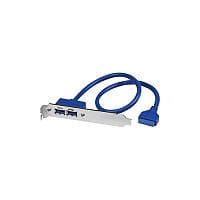 StarTech 2 Port USB 3.0 A Female Slot Plate Adapter USB for Motherboard 500mm 2 x Type A Female USB 1 x IDC Female Motherboard Blue