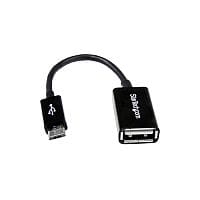 StarTech 5in Micro USB to USB OTG Host Adapter M/F USB for Mouse, Keyboard, Cellular Phone, Tablet PC, Digital Text Reader 5in