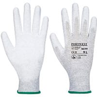 Portwest VA199 Vending Antistatic PU Palm Glove Grey Size XL Regular Fit
