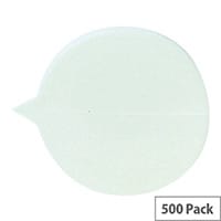Go Secure Plain Round Seals White (Pack of 500)