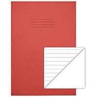 Rhino Exercise Book 8mm/Plain 64 Pages A4 Red Pack of 50 VC48379