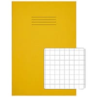 Rhino Exercise Book 10mm Square 64P A4 Yellow Pack of 50 VC48405