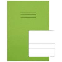 Rhino Exercise Book 15mm/Plain 64 Pages A4 Green Pack of 50 VC48412