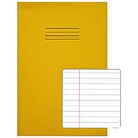 Rhino Exercise Book 8mm Ruled 80 Pages A4 Yellow Pack of 50 VC48472