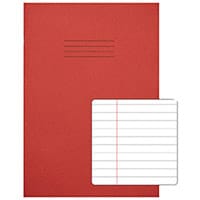Rhino Exercise Book 8mm Ruled 80 Pages A4 Red Pack of 50 VC48473