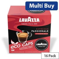 Lavazza Modo Mio PASSIONALE Compostable Coffee Capsules - Pack of 16 Pods - Eco Caps