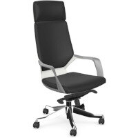 Milan Executive Office Chair With Supportive High Back & Headrest Black