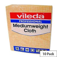 Vileda Pack of 10 Medium Weight Cloth Yellow