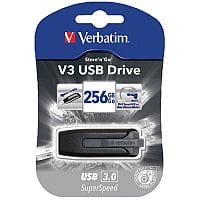 Verbatim Store n Go V3 USB 3.0 Flash Drive 256GB Black 49168