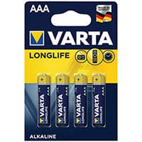 Varta Longlife AAA Battery Pack of 4 04103101414