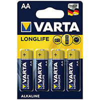 Varta Longlife AA Battery Pack of 4 04106101414