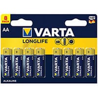 Varta Longlife AA Battery Pack of 8 04106101418