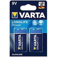 Varta Longlife Power 9V Battery Pack of 2 04922121412