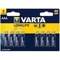 Varta Longlife AAA Battery Pack of 8 04103101418