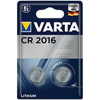 Varta CR2016 Lithium Coin Cell Battery Pack of 2 06016101402