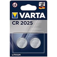 Varta CR2025 Lithium Coin Cell Battery Pack of 2 06025101402