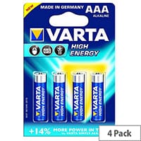 VARTA AAA High Energy Battery Alkaline (Pack of 4)
