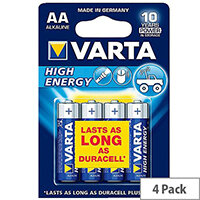 VARTA AA High Energy Battery Alkaline (Pack of 4)