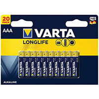 Varta Longlife AAA Battery Pack of 20 04103101420