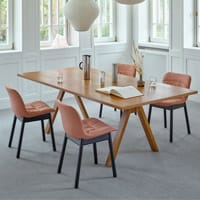 Viga Meeting Table Rectangular Oak Wood Top And Oak Legs