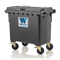 Weber 4 Wheeled Plastic Bin 660L Black