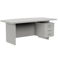 Grand Executive Office Desk With Right Side Drawers 1800mm Grey
