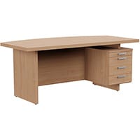 Grand Executive Office Desk With Right Side Drawers 1800mm Beech