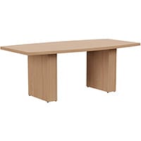 Grand 2000mm Beech Boat-Shaped Boardroom & Meeting Table