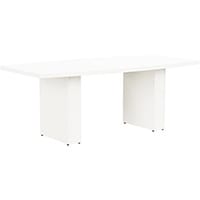 Grand 2000mm White Boat-Shaped Boardroom & Meeting Table