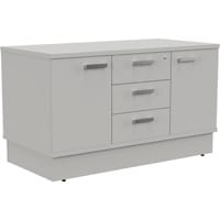 Grand 2 Door & 3 Drawer Credenza Unit W1200xD600xH705mm Grey
