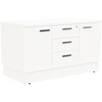 Grand 2 Door & 3 Drawer Credenza Unit W1200xD600xH705mm White