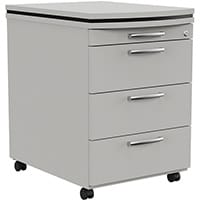 Oskar Mobile 4 Drawer Pedestal Grey W425mm
