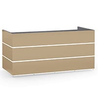 Pearl Modern Design Cappuccino Acrylux Reception Desk with Anthracite Glass Counter Top W2400xD1050xH1120