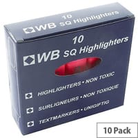 HiGlo Highlighter Pens Pink Pack 10 WX01112