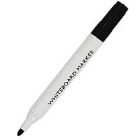 Whiteboard Marker Bullet Tip Black 10 Pack WX98001
