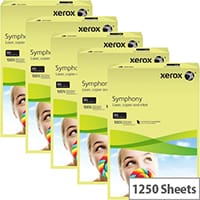 Xerox Symphony Pastel Yellow A4 Card Paper 160gsm Pack of 1250 Sheets (5 Reams x 250)