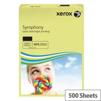 Xerox Symphony Pastel Tints Yellow A4 Paper 80gsm Ream of 500 003R93975