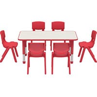Adjustable Table with White Top