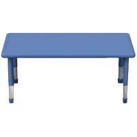 Height adaptable Polyethylene Rectangle Table Blue 500-700mm