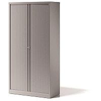 Bisley Side Opening Tambour Door Cupboard H1970xW1000xD470mm Goose Grey - Supplied Empty, Variety of Shelves & Suspension Filing Roll Out Frames Available
