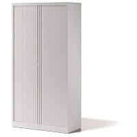 Bisley Side Opening Tambour Door Cupboard H1970xW1000xD470mm White - Supplied Empty, Variety of Shelves & Suspension Filing Roll Out Frames Available