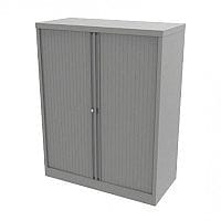 Bisley Side Opening Tambour Door Cupboard H1270xW1000xD470mm Silver - Supplied Empty, Variety of Shelves & Suspension Filing Roll Out Frames Available