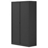 Bisley Side Opening Tambour Door Cupboard H1570xW1000xD470mm Black - Supplied Empty, Variety of Shelves & Suspension Filing Roll Out Frames Available