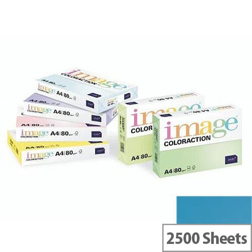 Image Coloraction Malta Midi Blue A4 Paper 80gsm Box of 2500 Sheets