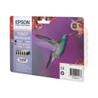 Epson T0807 Multipack - 44.4 ml - black, yellow, cyan, magenta, light magenta, light cyan - original - blister - ink cartridge - for Stylus Photo P50, PX650, PX660, PX700, PX710, PX720, PX730, PX800, PX810, PX820, PX830 - Epson Hummingbird