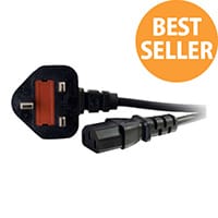 C2G Universal Power Cord - Power cable - BS 1363 (M) to IEC 60320 C13 - 2 m - molded - black