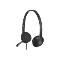 Logitech USB Headset H340, On-Ear, Wired - Clear Sound and Comfortable Fit for Video Calls and Gaming